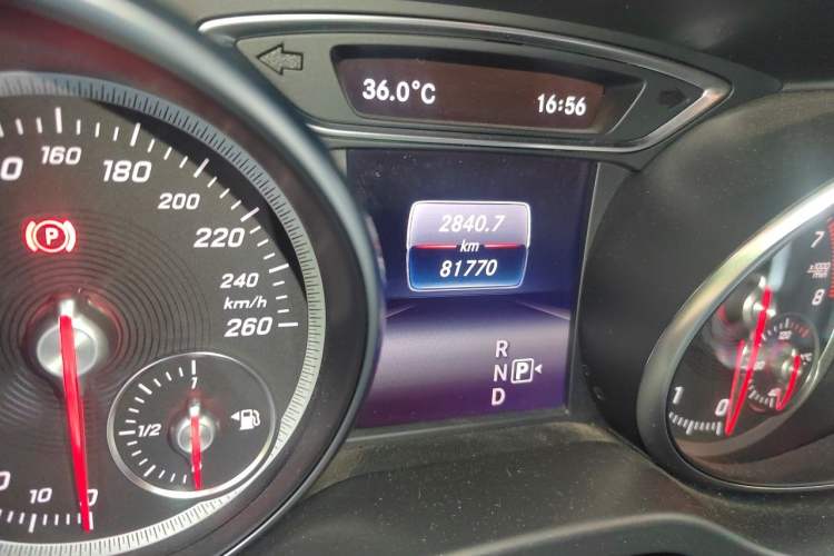 Used Mercedes-Benz CLA 2017 CLA 220 4MATIC Odometer Close Up