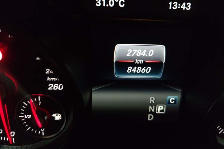 Used Mercedes-Benz CLA 2017 CLA 200 Sport Edition Odometer Close Up