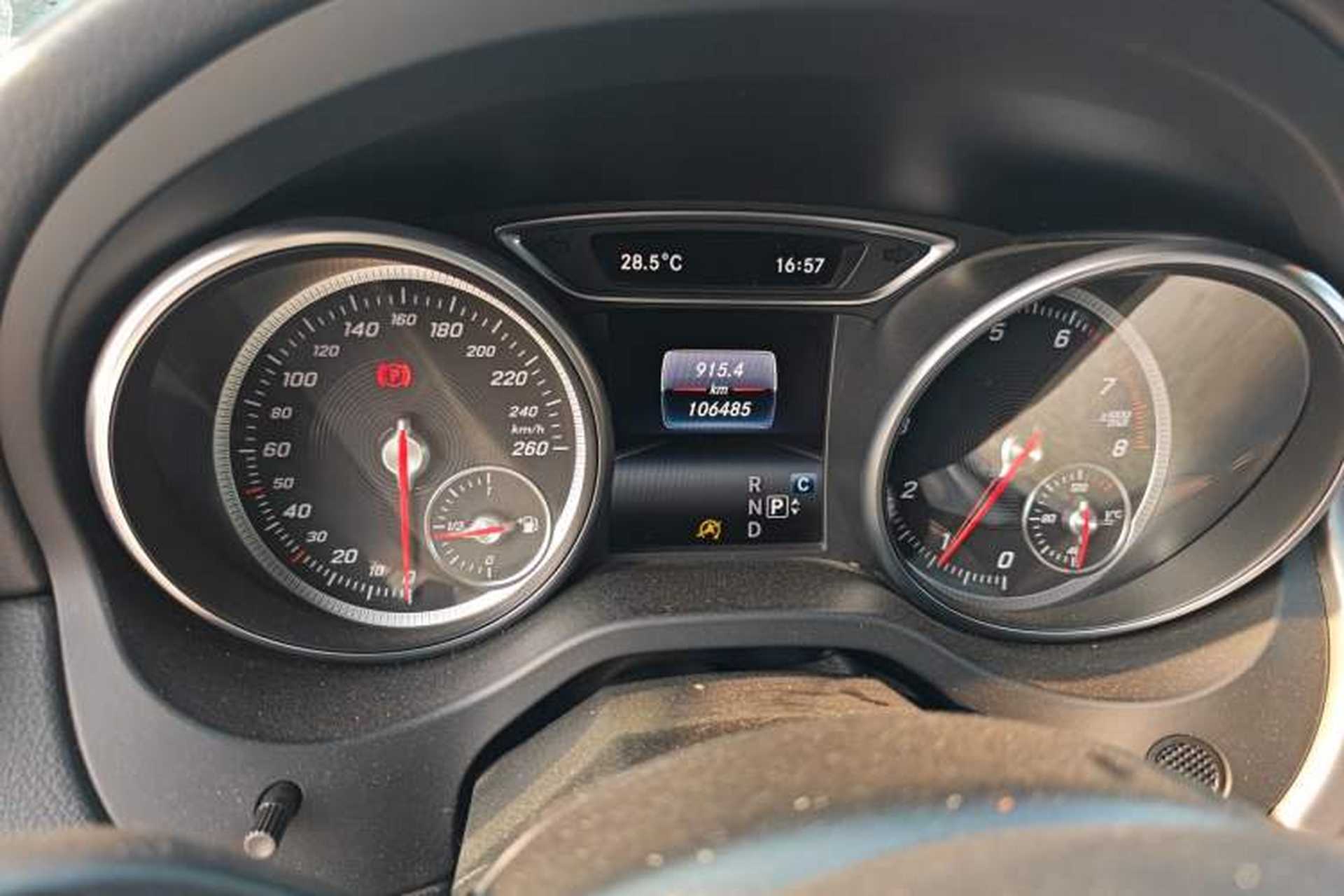 Used Mercedes-Benz CLA 2017 CLA 220 4MATIC Odometer Close Up