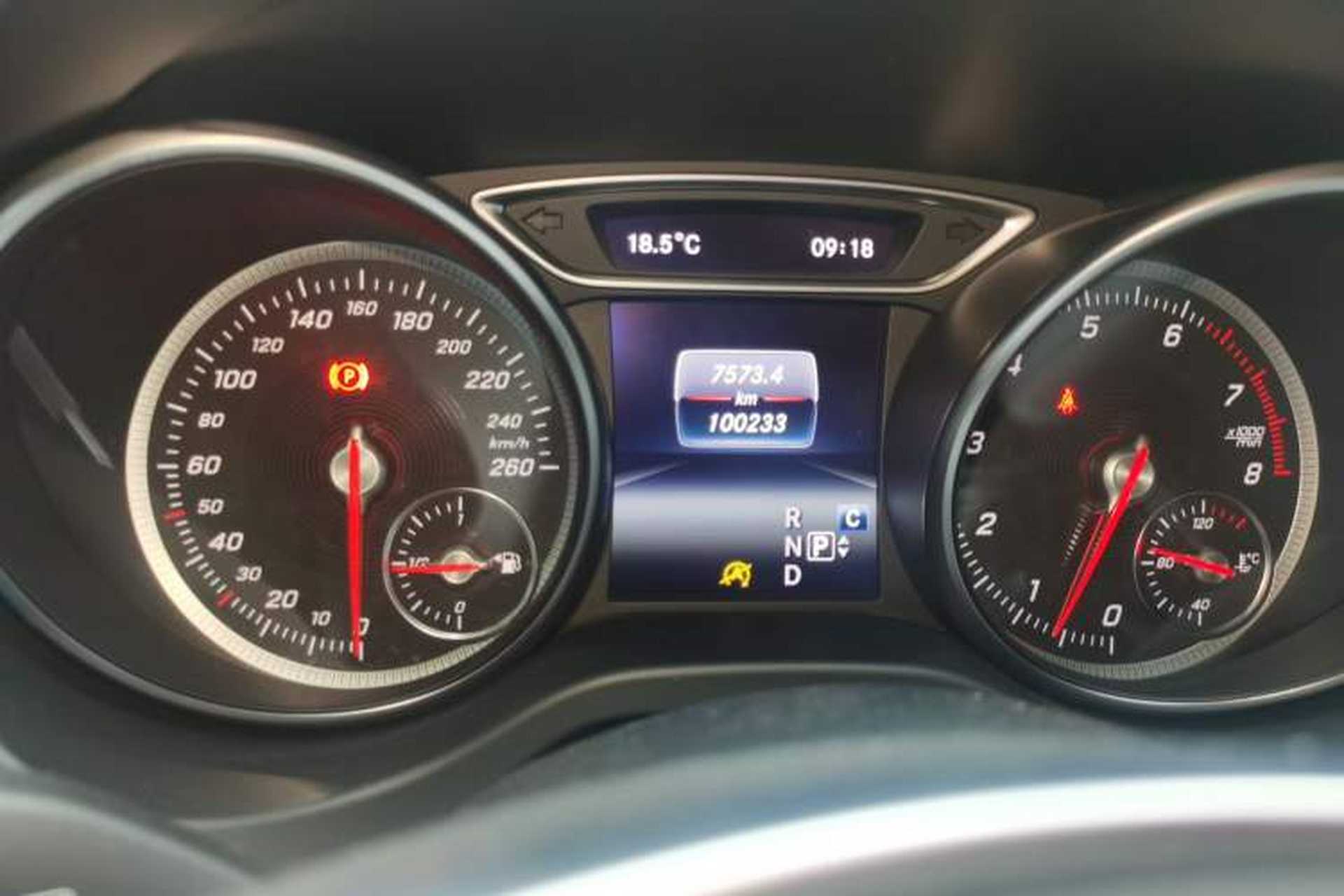 Used Mercedes-Benz CLA 2018 CLA 220 4MATIC Odometer Close Up