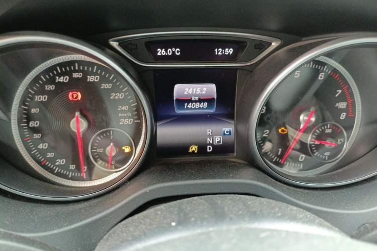 Used Mercedes-Benz CLA 2019 CLA 200 Night Edition Odometer Close Up