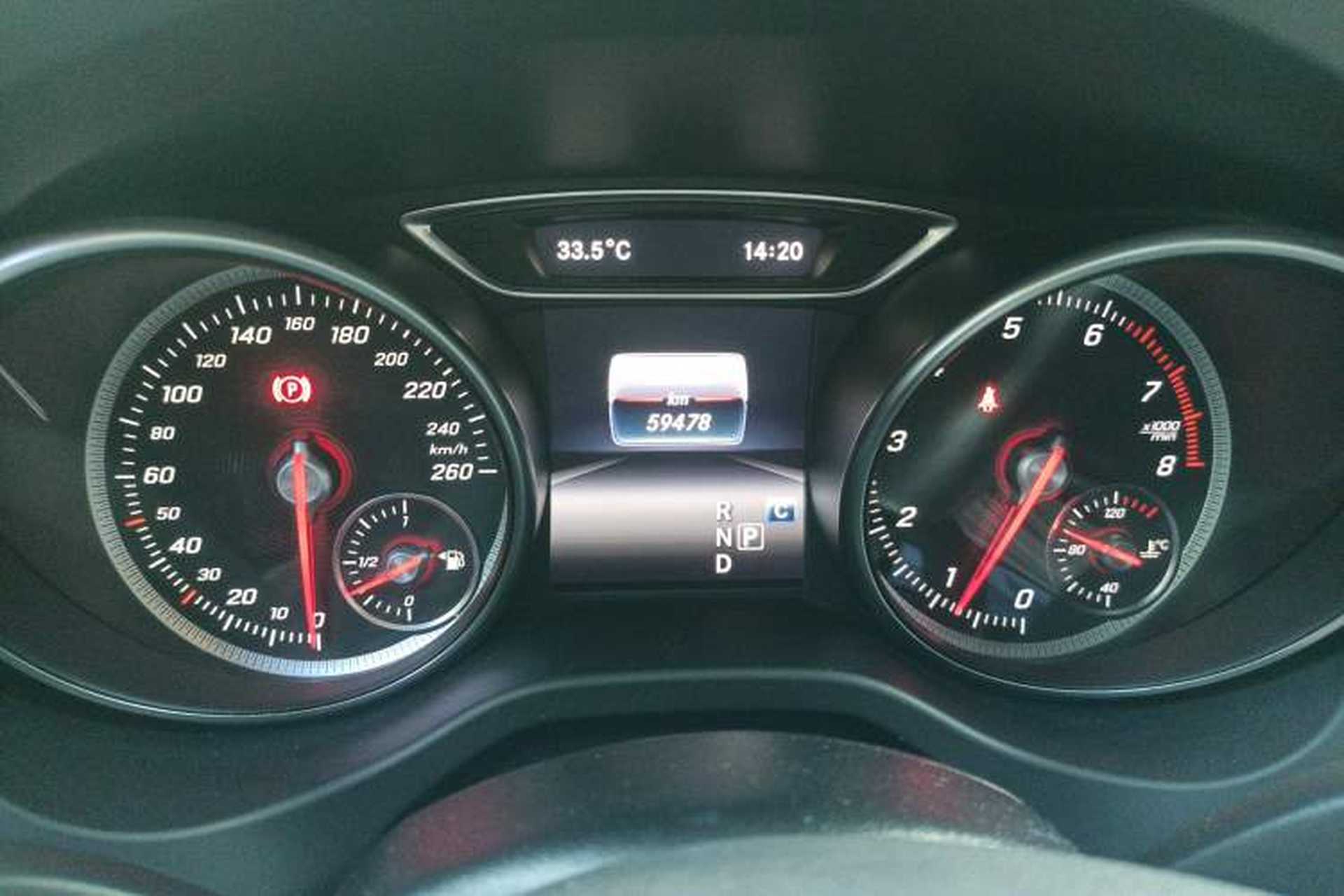 Used Mercedes-Benz CLA 2019 CLA 220 4MATIC Odometer Close Up