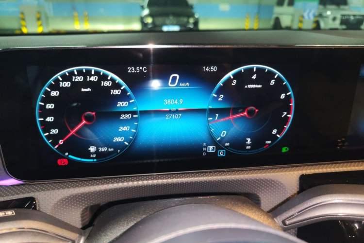 Used Mercedes-Benz CLA 2022-Year Updated CLA 200 Odometer Close Up