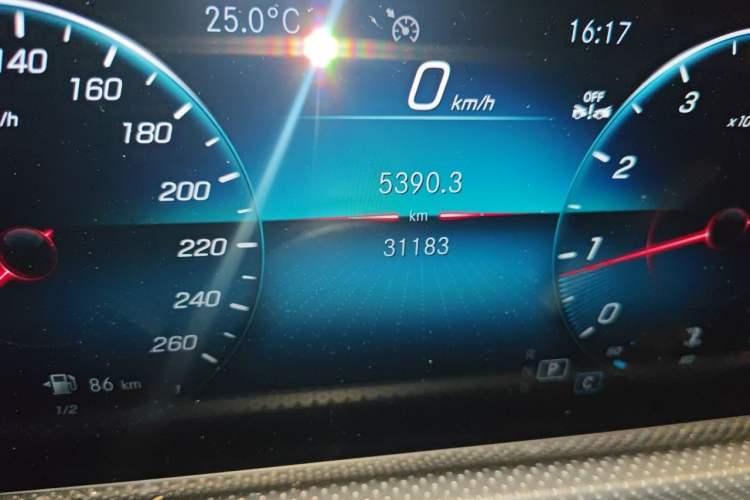 Used Mercedes-Benz CLA 2022-Year Updated CLA 200 Odometer Close Up