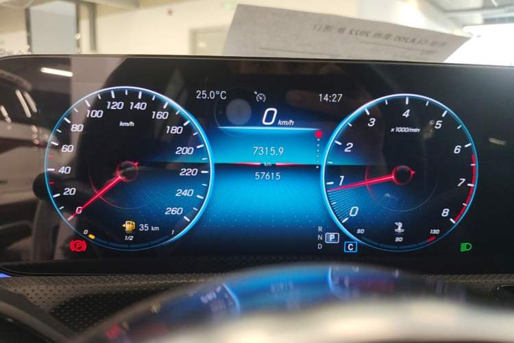Used Mercedes-Benz CLA 2022 CLA 200 Shooting Brake Odometer Close Up