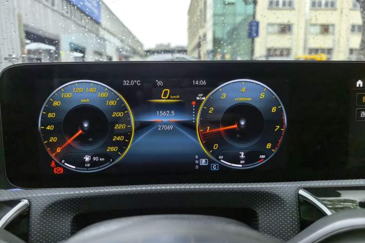 Used Mercedes-Benz CLA 2023 CLA 200 Odometer Close Up