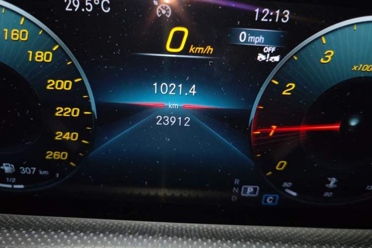 Used Mercedes-Benz CLA 2023 CLA 200 Odometer Close Up