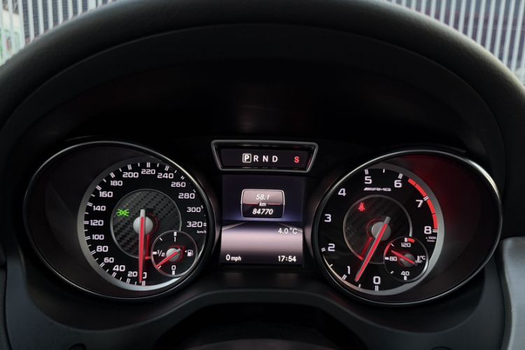 Used Mercedes-Benz CLA AMG 2014 AMG CLA 45 4MATIC Odometer Close Up