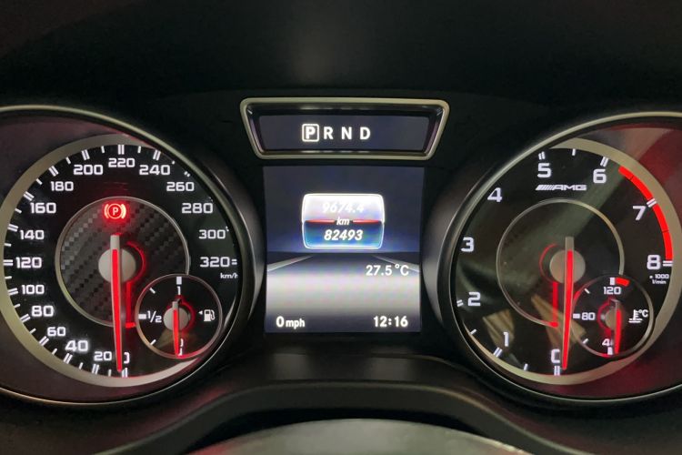 Used Mercedes-Benz CLA AMG 2016 AMG CLA 45 4MATIC Odometer Close Up