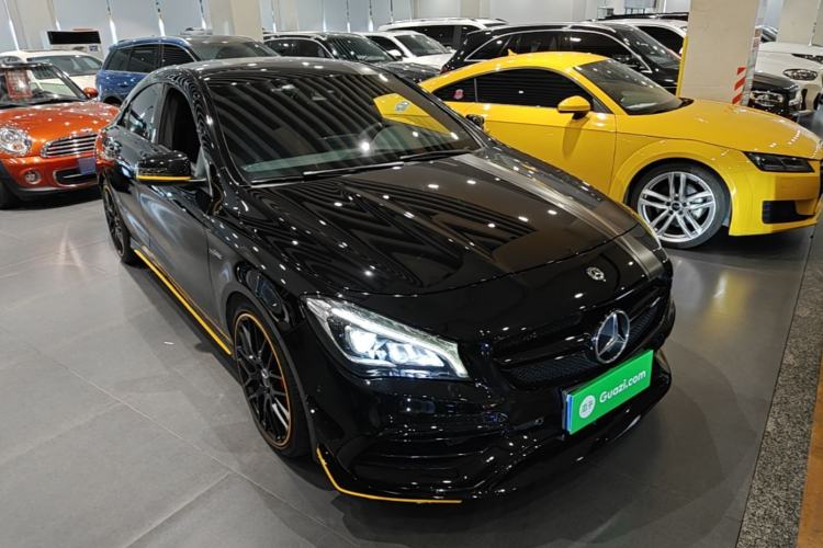 Used Mercedes-Benz CLA AMG 2017 AMG CLA 45 4MATIC Midnight Thunder Limited Edition Front Right 45 Deg