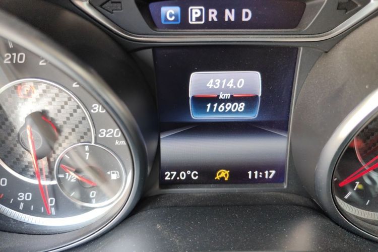 Used Mercedes-Benz CLA AMG 2017 AMG CLA 45 4MATIC Midnight Thunder Limited Edition Odometer Close Up