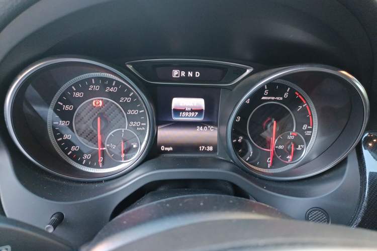 Used Mercedes-Benz CLA AMG 2017 AMG CLA 45 4MATIC Odometer Close Up