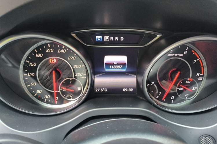 Used Mercedes-Benz CLA AMG 2017 AMG CLA 45 4MATIC Odometer Close Up