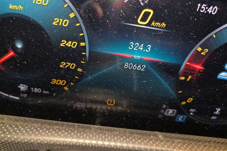 Used Mercedes-Benz CLA AMG 2020 AMG CLA 45 4MATIC+ Odometer Close Up