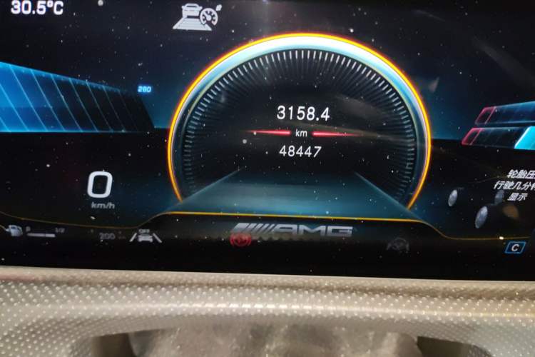 Used Mercedes-Benz CLA AMG 2021 AMG CLA 35 4MATIC Odometer Close Up