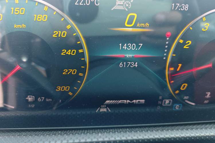 Used Mercedes-Benz CLA AMG 2021 AMG CLA 45 4MATIC+ Odometer Close Up