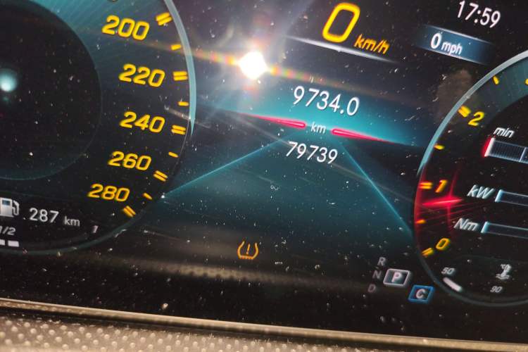 Used Mercedes-Benz CLA AMG 2021 AMG CLA 35 4MATIC Odometer Close Up