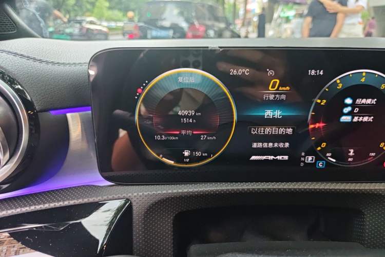 Used Mercedes-Benz CLA AMG 2021 AMG CLA 35 4MATIC Odometer Close Up
