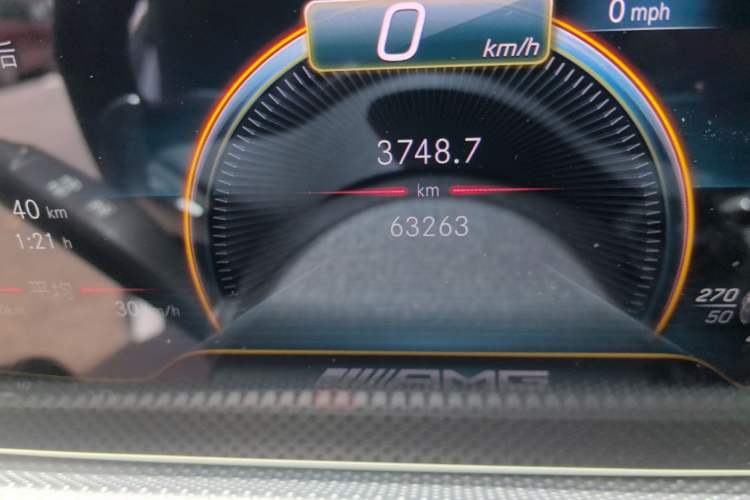 Used Mercedes-Benz CLA AMG 2021 AMG CLA 35 4MATIC Odometer Close Up