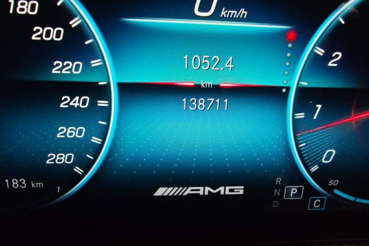 Used Mercedes-Benz CLA AMG 2021 AMG CLA 35 4MATIC Odometer Close Up