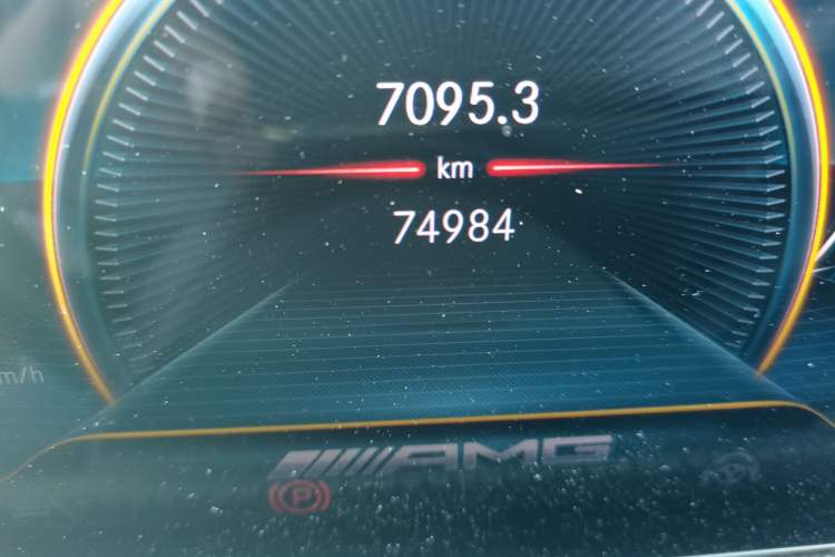 Used Mercedes-Benz CLA AMG 2022 AMG CLA 45 S 4MATIC+ Odometer Close Up