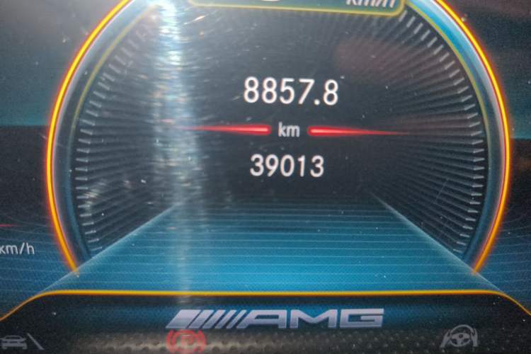 Used Mercedes-Benz CLA AMG 2022 AMG CLA 45 S 4MATIC+ 55th Anniversary Edition Odometer Close Up