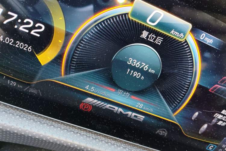 Used Mercedes-Benz CLA AMG 2022 AMG CLA 45 4MATIC+ Odometer Close Up