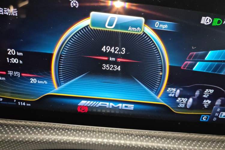 Used Mercedes-Benz CLA AMG 2023 AMG CLA 35 4MATIC Odometer Close Up