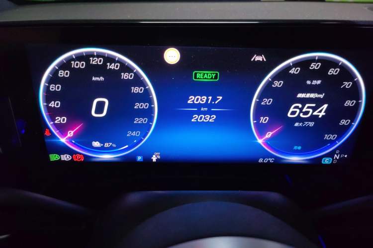 Used Mercedes-Benz CLA Electric 2025 300L Ultra-Long Range Smart Edition Odometer Close Up