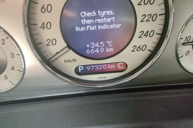 Used Mercedes-Benz CLK-Class 2006 CLK 200K Convertible Sports Car Odometer Close Up