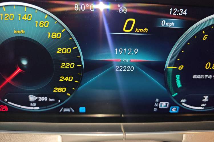 Used Mercedes-Benz CLS 2022 CLS 300 Luxury Model Odometer Close Up