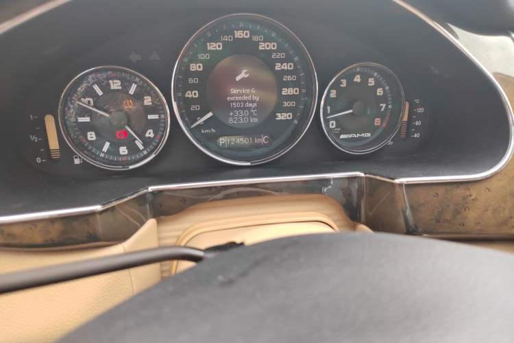 Used Mercedes-Benz CLS AMG 2008 AMG CLS 63 Odometer Close Up