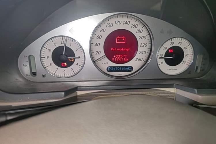 Used Mercedes-Benz E-Class 2004 E 240 Odometer Close Up