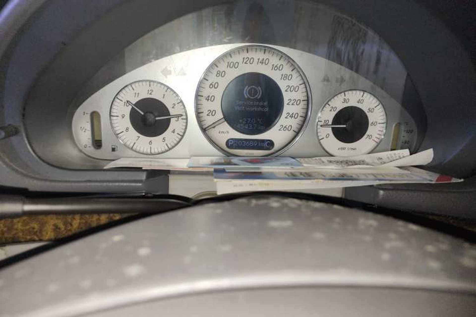 Used Mercedes-Benz E-Class 2004 E 240 Odometer Close Up