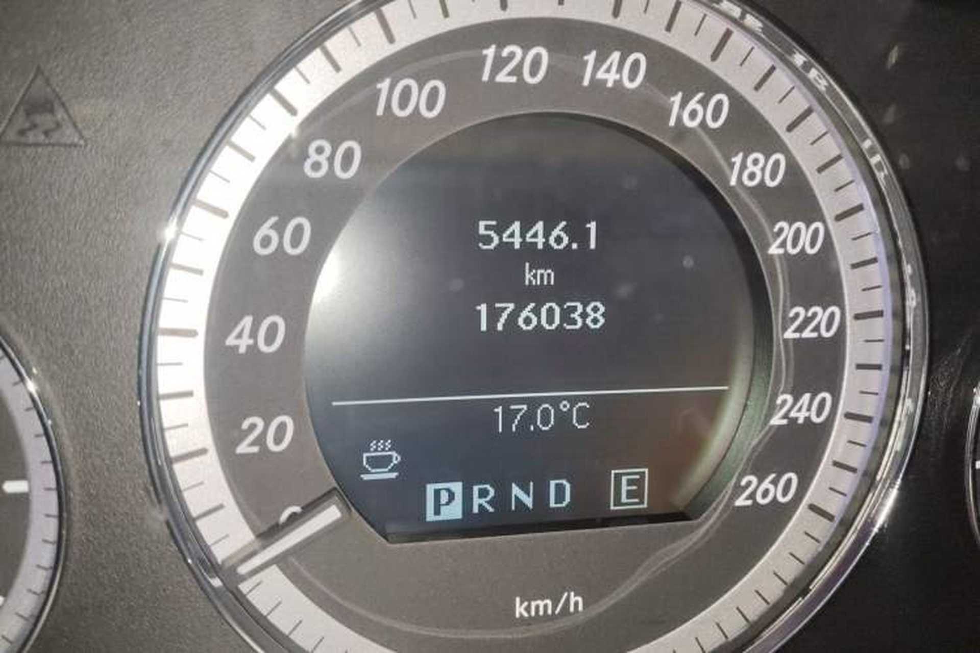Used Mercedes-Benz E-Class 2010 E 200 CGI Elegant Model Odometer Close Up