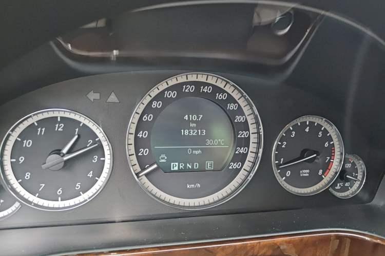 Used Mercedes-Benz E-Class 2010 E 260 L CGI Elegant Model Odometer Close Up