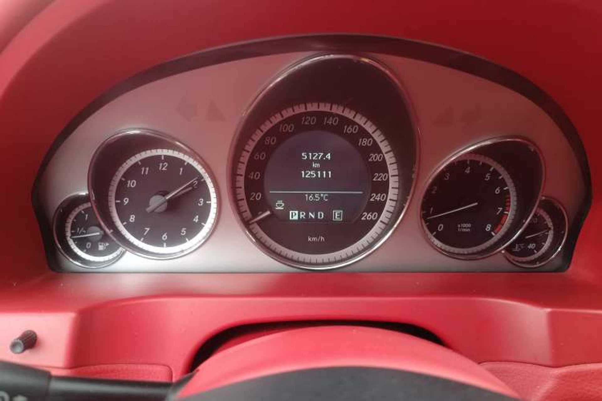 Used Mercedes-Benz E-Class 2010 E 260 CGI Convertible Odometer Close Up