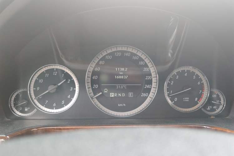 Used Mercedes-Benz E-Class 2011 E 200 L CGI Elegant Model Odometer Close Up