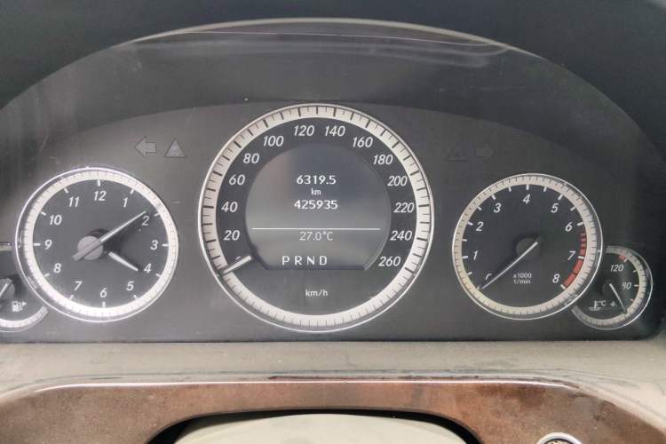 Used Mercedes-Benz E-Class 2011 E 200 L CGI Elegant Model Odometer Close Up