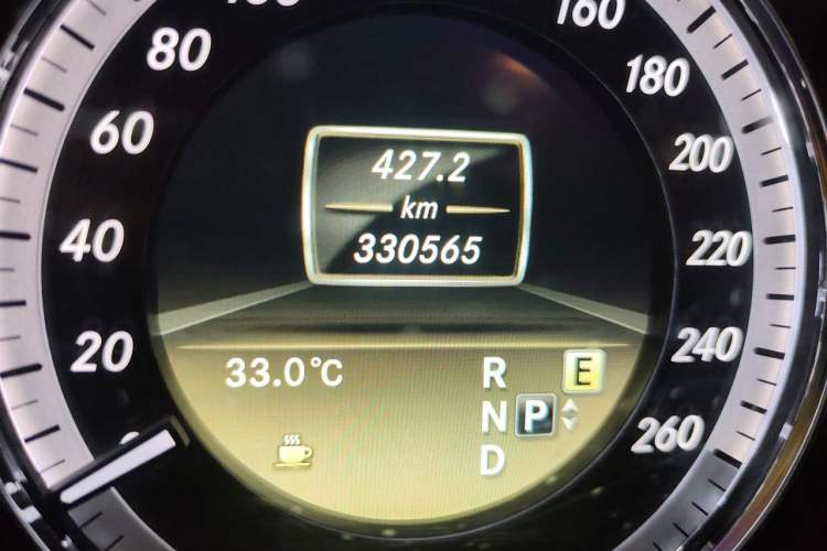 Used Mercedes-Benz E-Class 2011 E 300 L Elegant Model Odometer Close Up