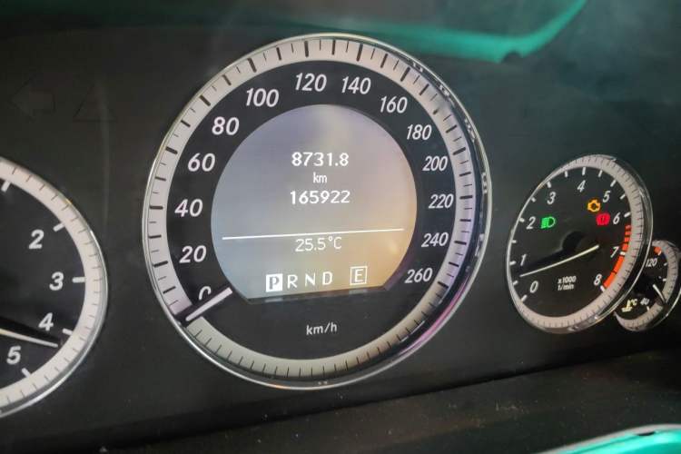 Used Mercedes-Benz E-Class 2011 E 200 L CGI Elegant Model Odometer Close Up