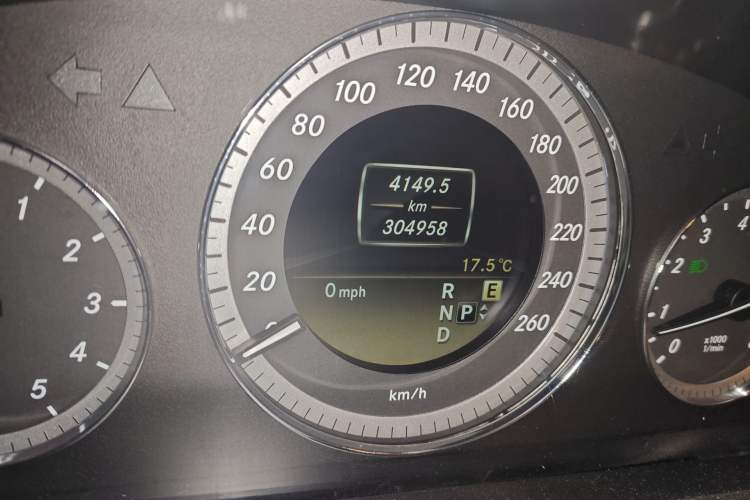 Used Mercedes-Benz E-Class 2011 E 300 L Elegant Model Odometer Close Up