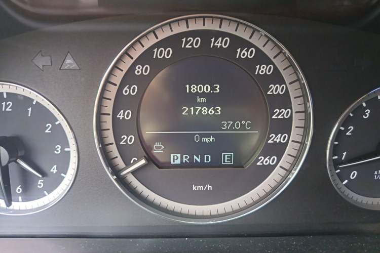 Used Mercedes-Benz E-Class 2011 E 200 L CGI Elegant Model Odometer Close Up