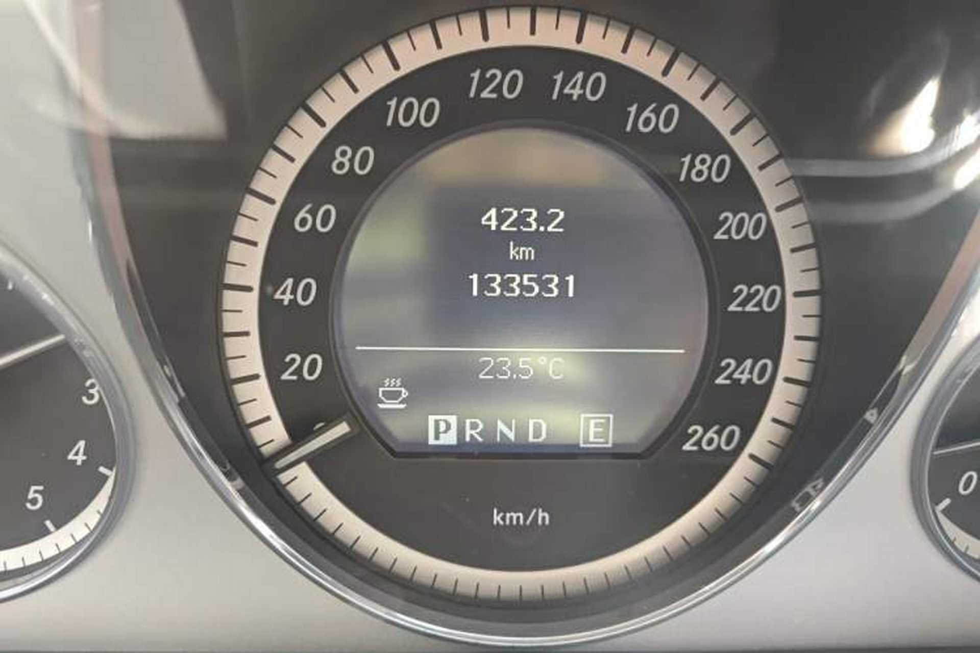 Used Mercedes-Benz E-Class 2011 E 260 L CGI Fashion Model Odometer Close Up
