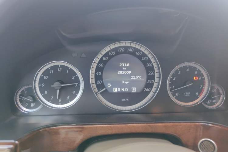Used Mercedes-Benz E-Class 2011 E 200 L CGI Elegant Model Odometer Close Up