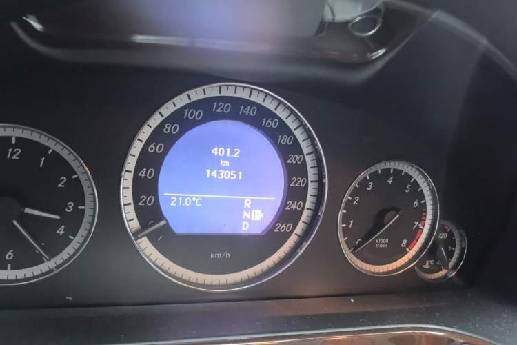 Used Mercedes-Benz E-Class 2011 E 300 L Elegant Model Odometer Close Up
