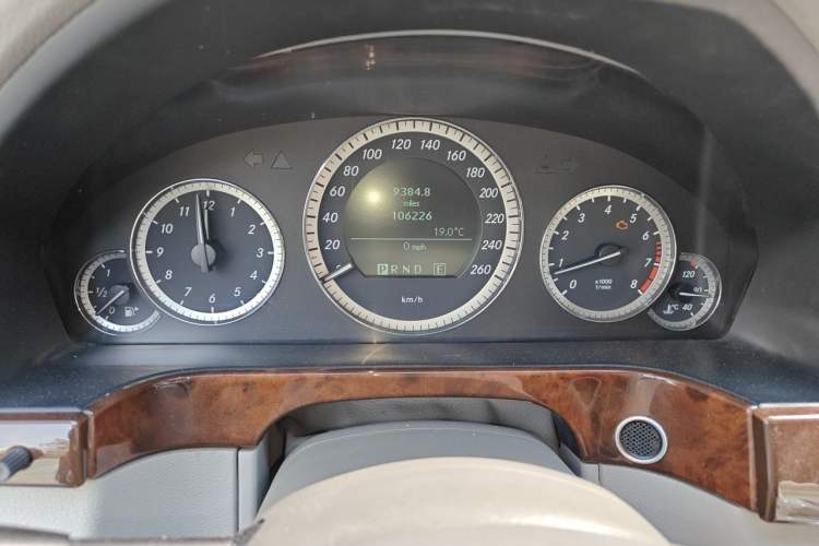 Used Mercedes-Benz E-Class 2011 E 200 L CGI Elegant Model Odometer Close Up