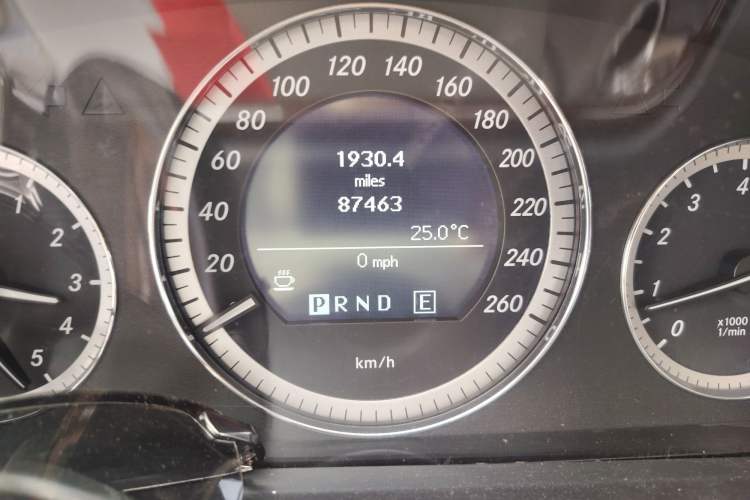 Used Mercedes-Benz E-Class 2011 E 200 L CGI Elegant Model Odometer Close Up
