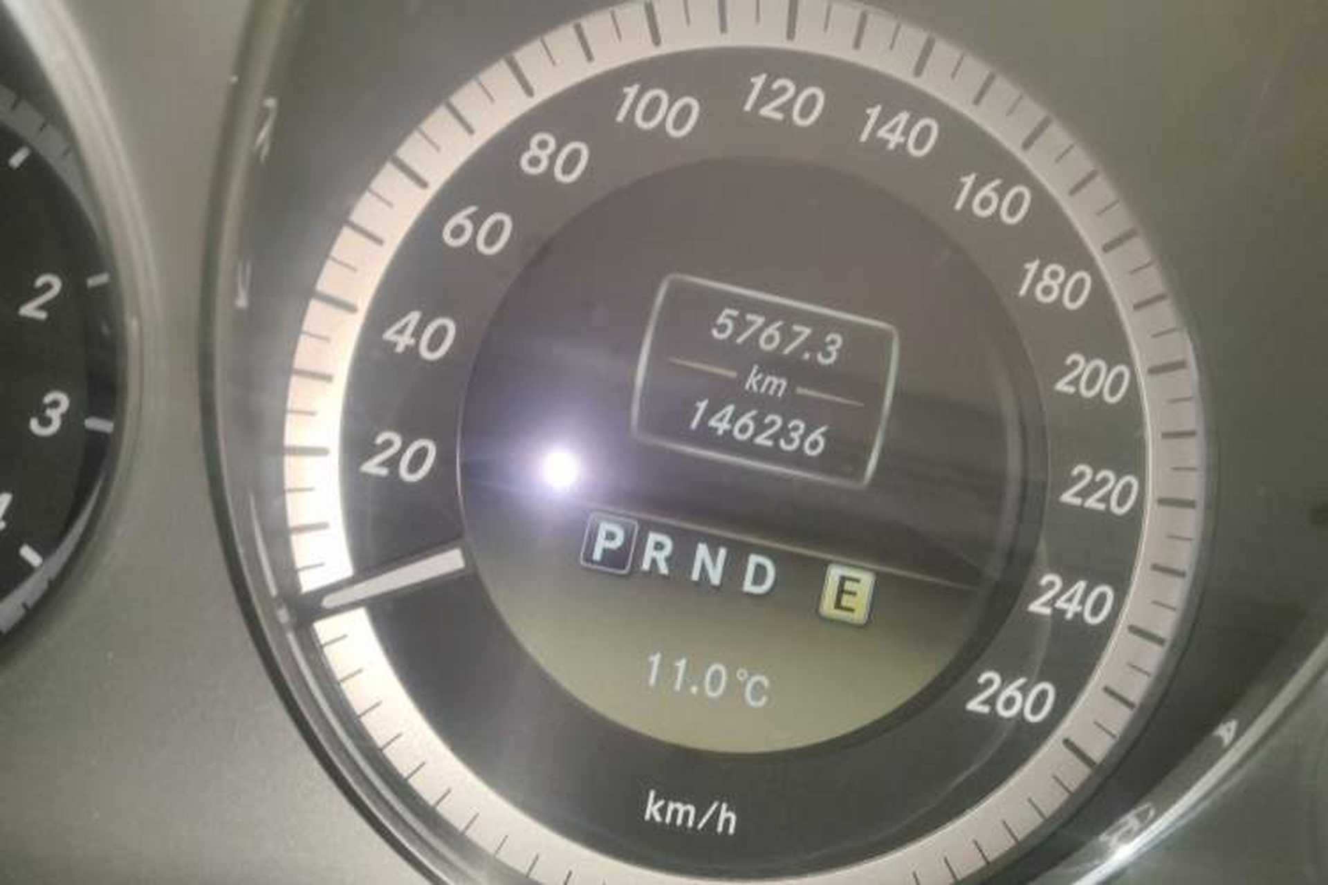 Used Mercedes-Benz E-Class 2011 E 260 CGI Coupe Odometer Close Up