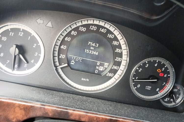 Used Mercedes-Benz E-Class 2011 E 300 L Elegant Model Odometer Close Up